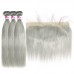 Stema Grey Straight Virgin Hair With 13x4 Regular Lace Frontal 